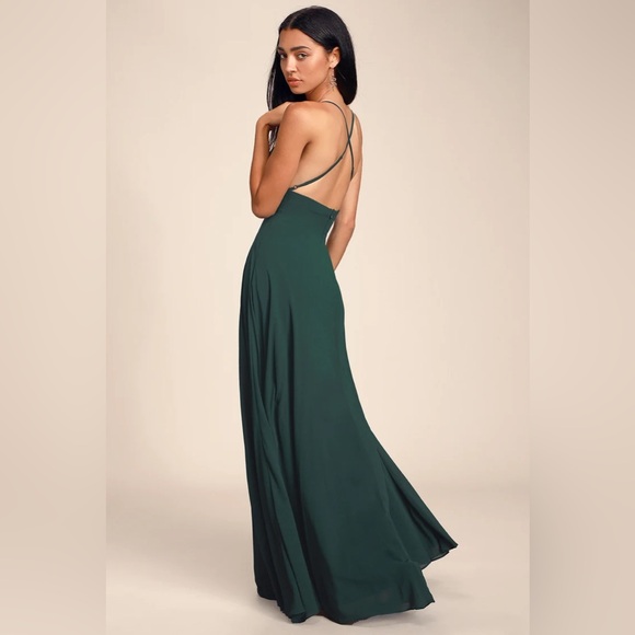 Elegant Green Maxi Dress - Picture 3 of 4